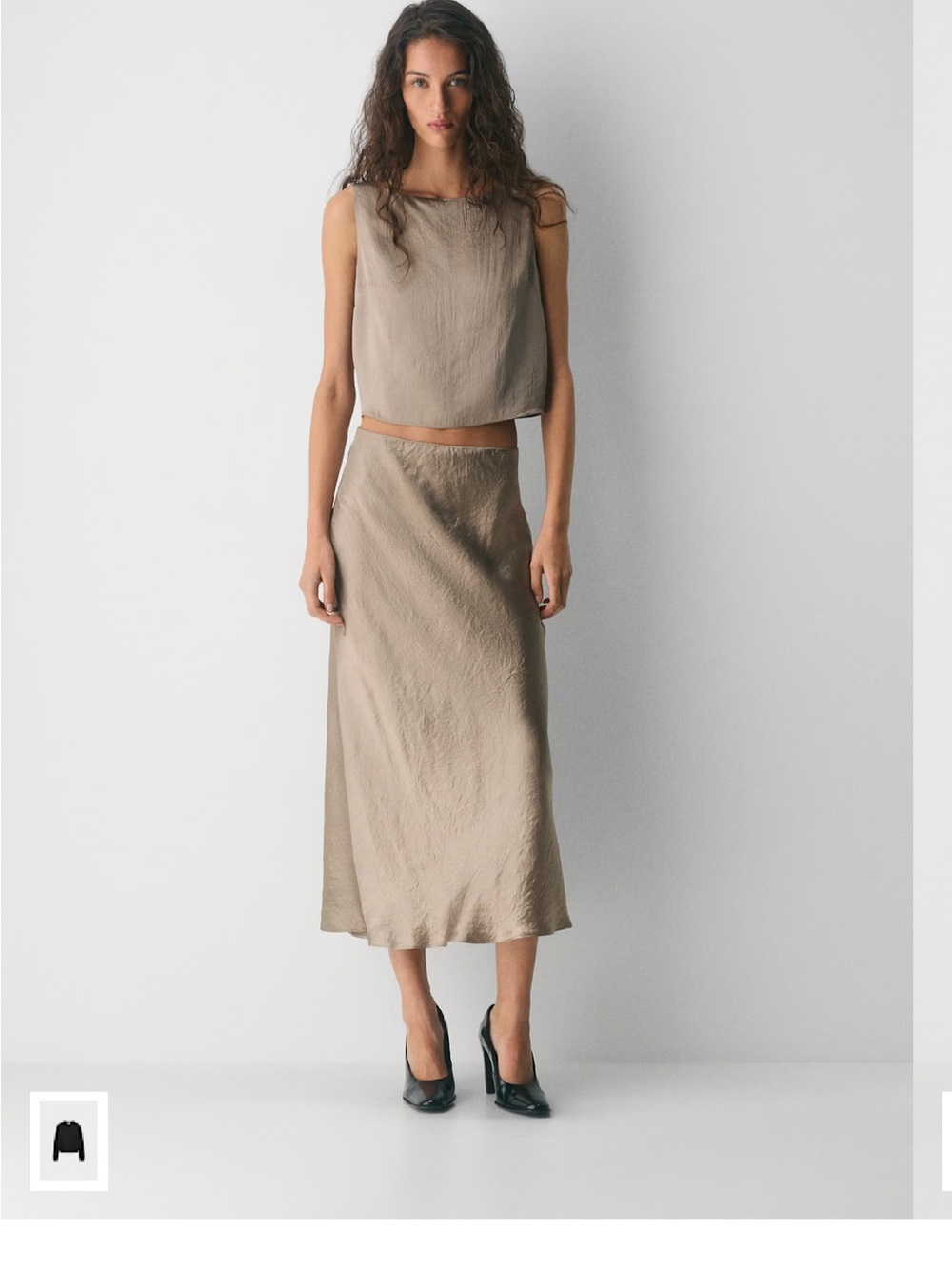 Aritzia Slip Satin Maxi Skirt